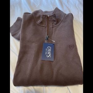 Chaps Men 1/4 Zip Knit Pullover NWT